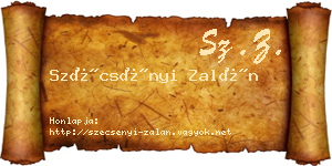 Szécsényi Zalán névjegykártya